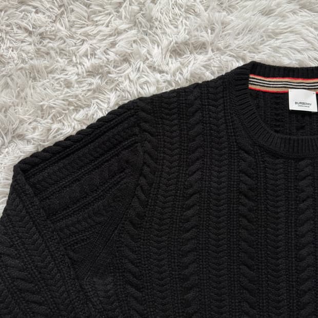 BURBERRY 일본빈티지 와플 니트 버버리니트 버버리 XXL 110