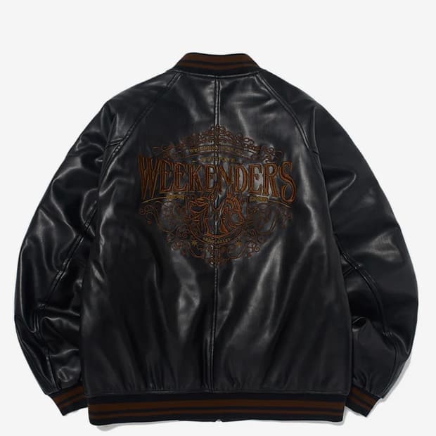 위캔더스x피로 BOUTIQUE LEATHER JACKET (BLACK)