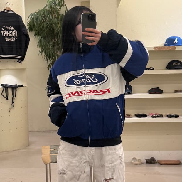 빈티지 포드 빅로고 레이싱 점퍼 U365