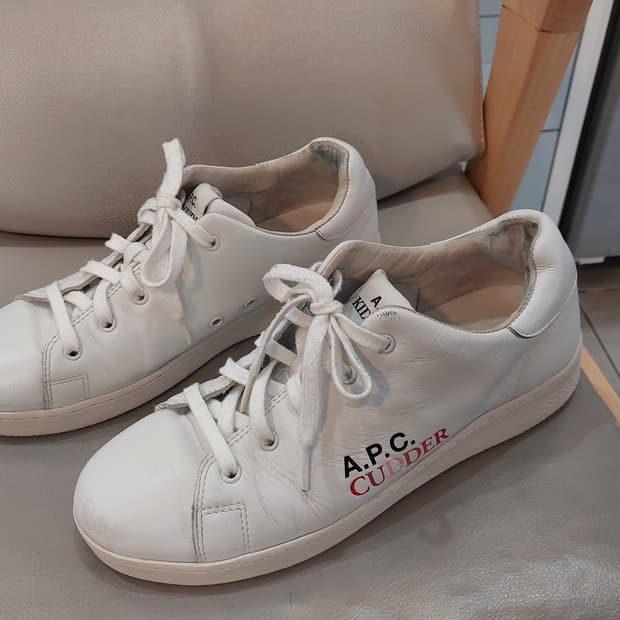 Kid Cudi x APC 아페쎄 스니커즈 레더 화이트 260mm