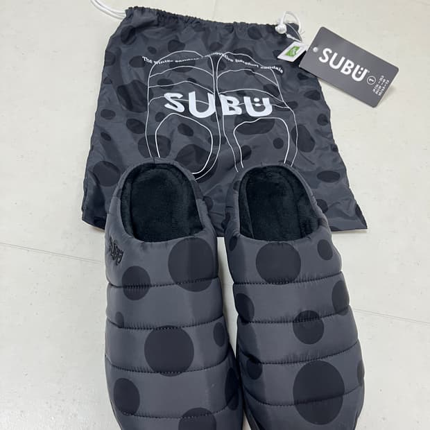 SUBU 차콜 도트 슬리퍼 1