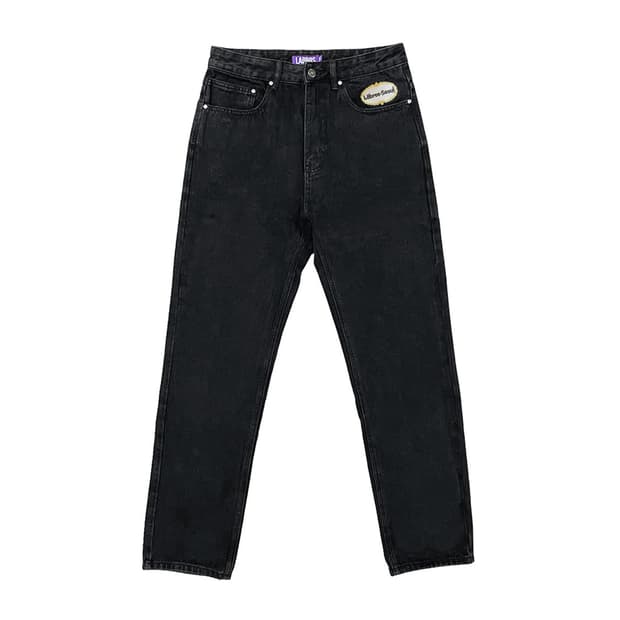 Labros Cream Logo Jeans black 32