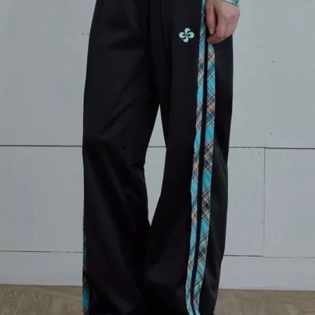 헤레틱 체크 트랙팬츠