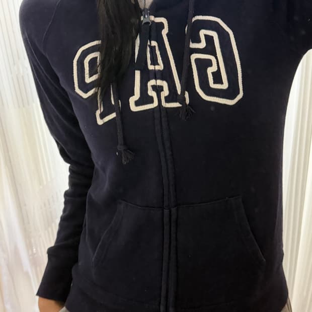 갭 네이비 후드집업 s