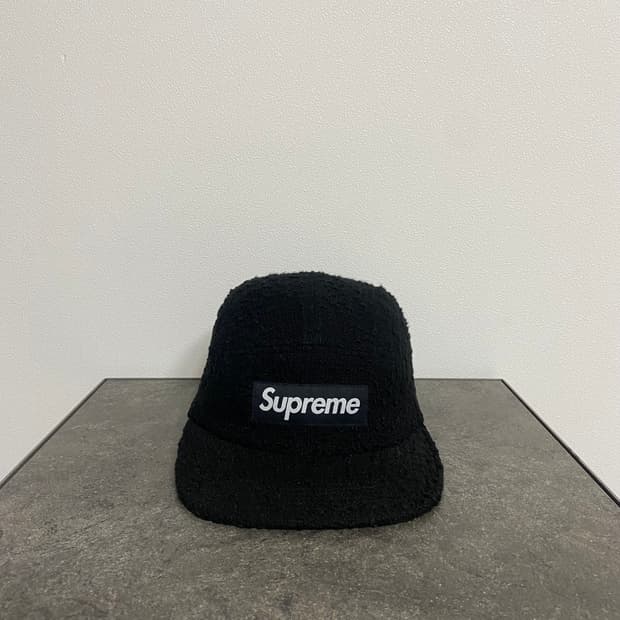 (OS) 슈프림 박스로고 캠프캡 모자 부클 블랙