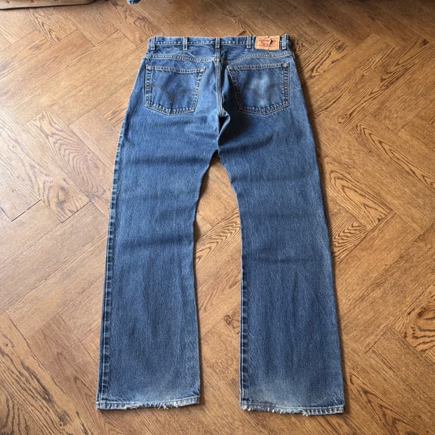 [38]00's 리바이스 517 멕시코제 플레어 데님 팬츠 F46