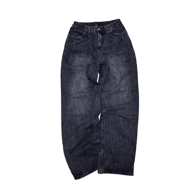 빈티지 흑청 데님 팬츠