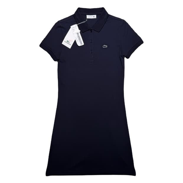새상품 LACOSTE 폴로 반팔 PK 원피스 네이비 34