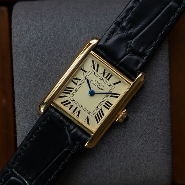 까르띠에 머스트 탱크 sm 쿼츠 빈티지 시계