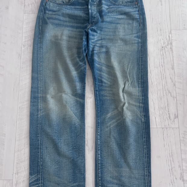 RRL 스트레이트 레그 핏 밀너 워싱 데님 36x30