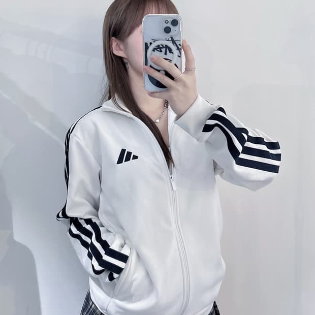 아디다스 화이트 스몰로고 트랙탑