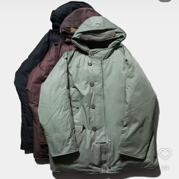 헤릴 cwu 파카 25fw 2size 그린컬러