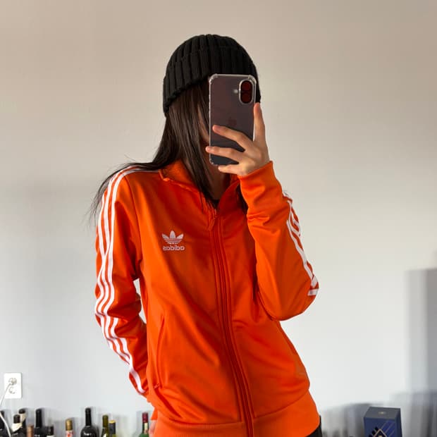 [S]아디다스 파이어버드 오렌지 트랙탑 져지