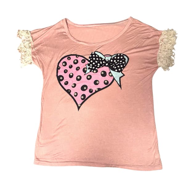 vintage pink heart t-shirt 