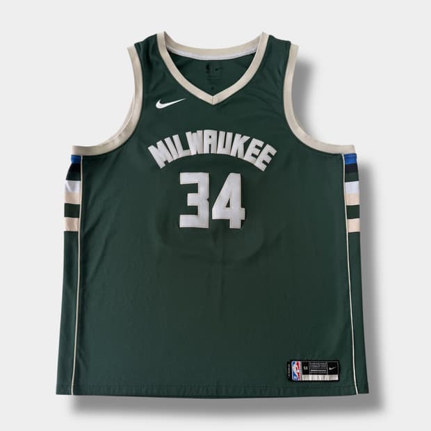 나이키 오버사이즈 NBA 밀워키 벅스 아데토쿤보 베이스볼 져지