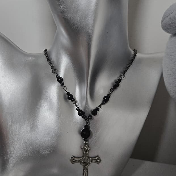 Vintage Pinterest Rosario Necklace
