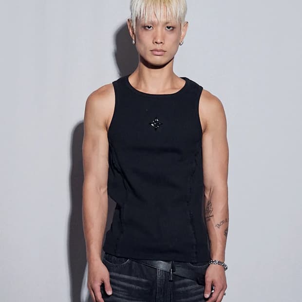 BLR 비엘알 블랙 민소매 슬리브리스 나시 블랙 L