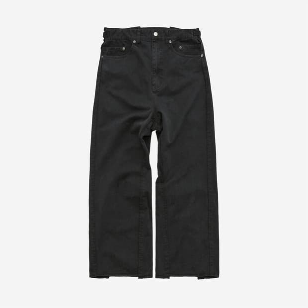폴리테루 리빌드 5pk 코튼 팬츠 워시드 블랙