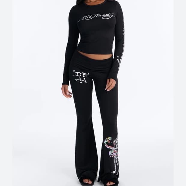 [세제품] 에드하디 요가복 폴드오버 레깅스 셋업