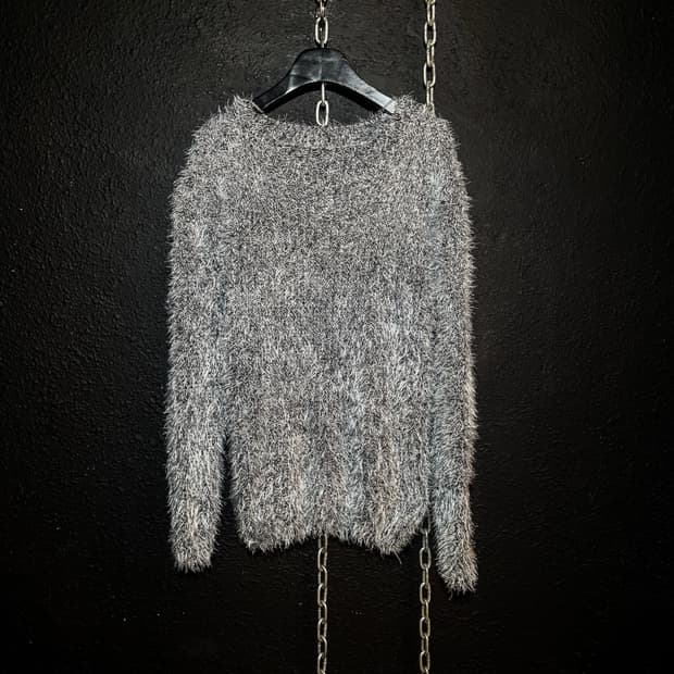 Gray Shaggy Knit