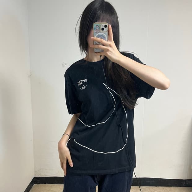 Nike Line Big Swoosh Black T-Shirt