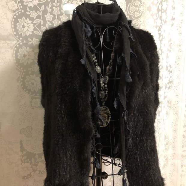 빈티지 퍼 베스트