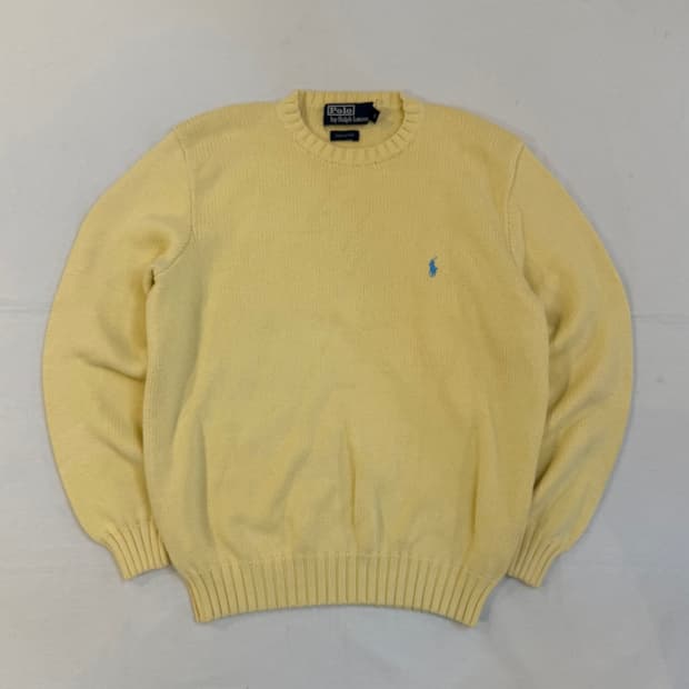 폴로 랄프로렌 코튼 니트 옐로우