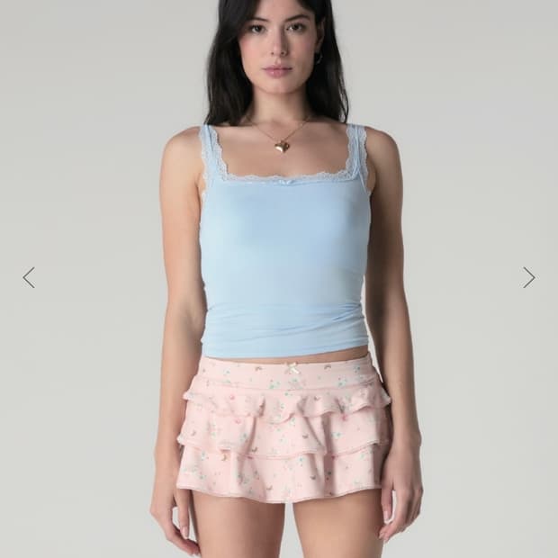 글로니 루비 레이스 캐미솔(베이비블루)