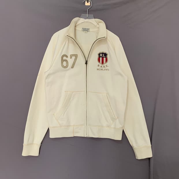 S 폴로 진스 USA 성조기 패치 빈티지 져지 자켓