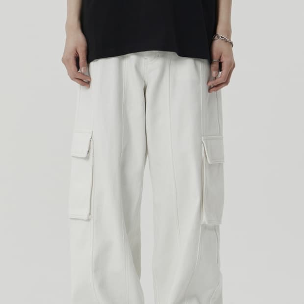 메종미네드 유틸리티 와이드 카고 팬츠