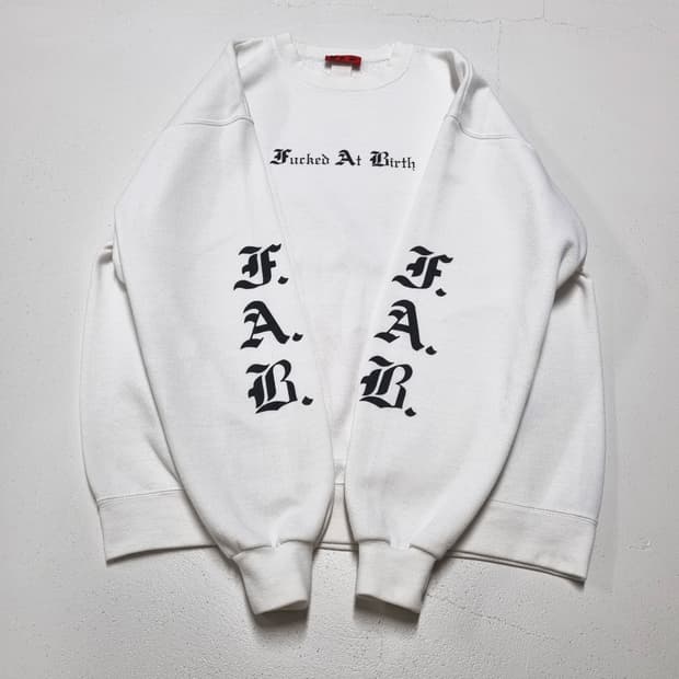 90S F.A.B 고딕 레터링 맨투맨 - M