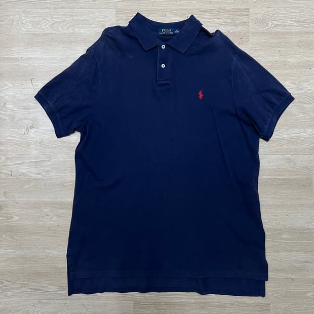 폴로 랄프로렌 여성 스몰포니 반팔 PK 롱 카라티 [네이비] XL/105