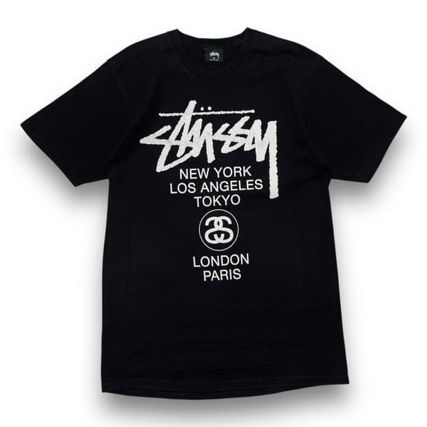 스투시 월드투어 로고 스트릿 반팔 티셔츠