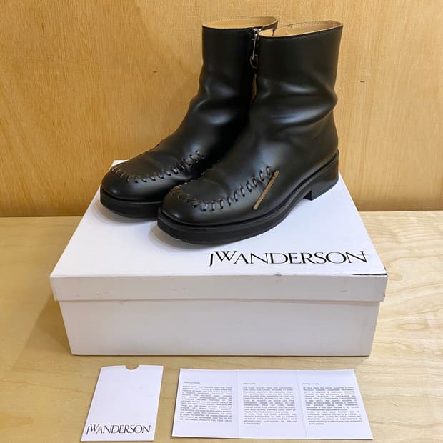 JW ANDERSON leather lacing boots