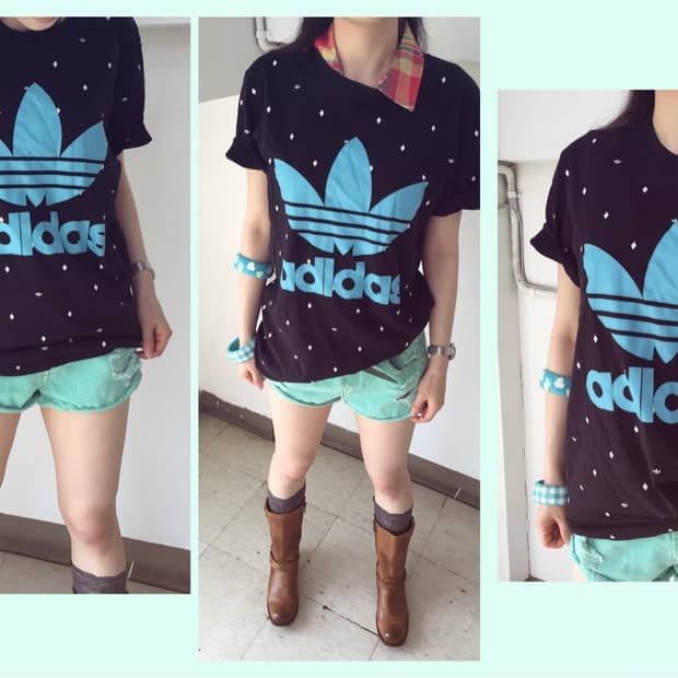 Adidas 아디다스 민트 빅트레포일 반팔티
