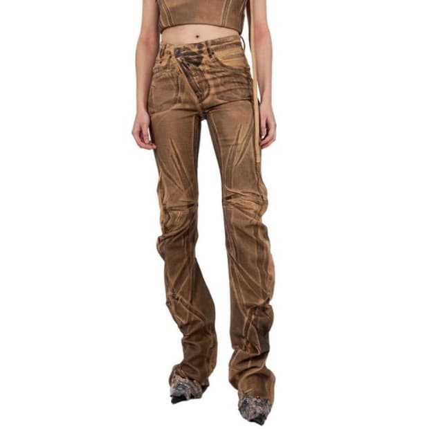 오토링거 Draped jeans Beige