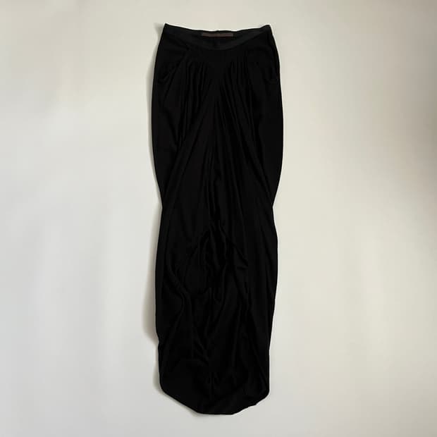 rick owens lilies draped maxi skirt