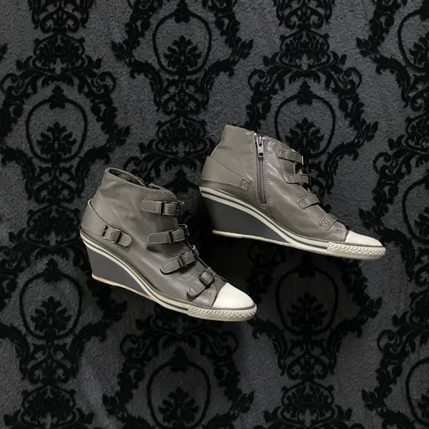 ash y2k belted leather hightop sneakers 