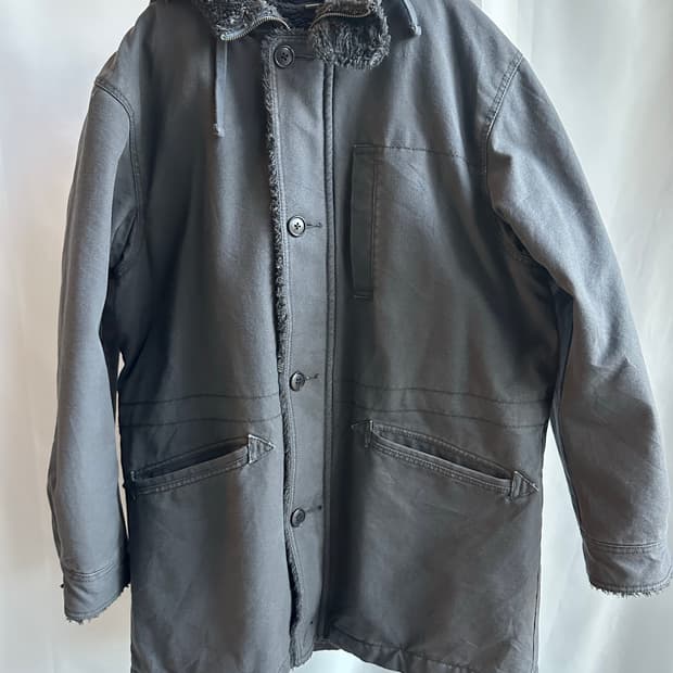 유니클로 퍼 후드 코트