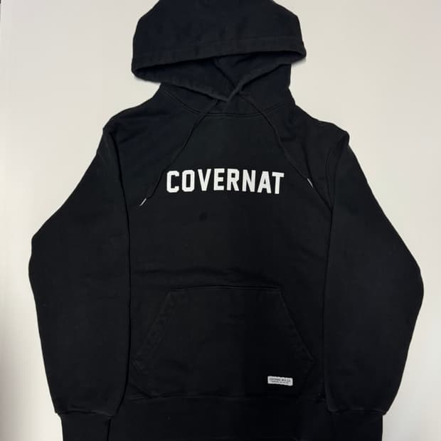 커버낫 스펠아웃 헤비 코튼 후드티 L 블랙