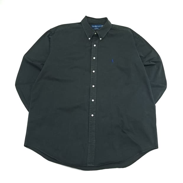 CN357 2XL 폴로 랄프로렌 블랙그린 긴팔 셔츠 남방