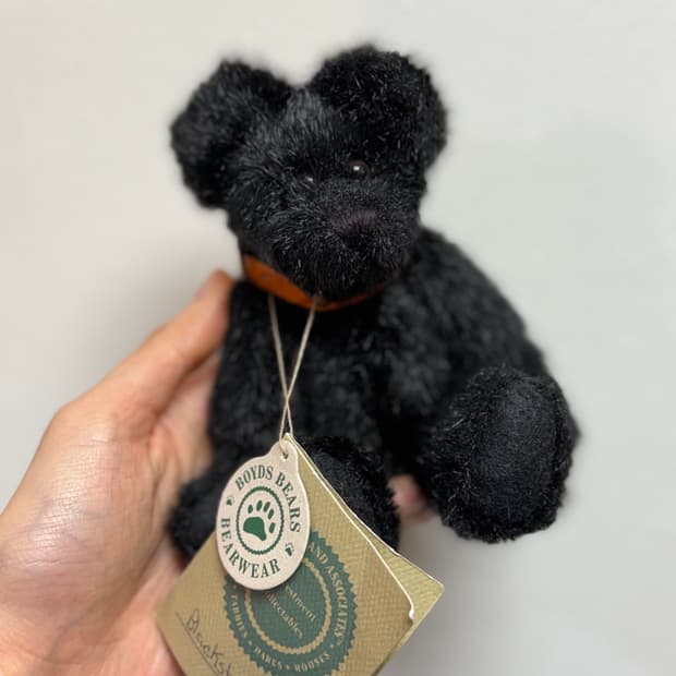 보이즈베어 까만색 레어 블랙스톤 테디베어 빈티지토이