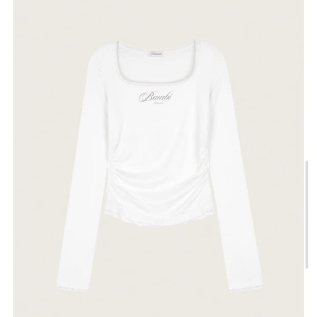 클리시어 pure bambi lace top/white 