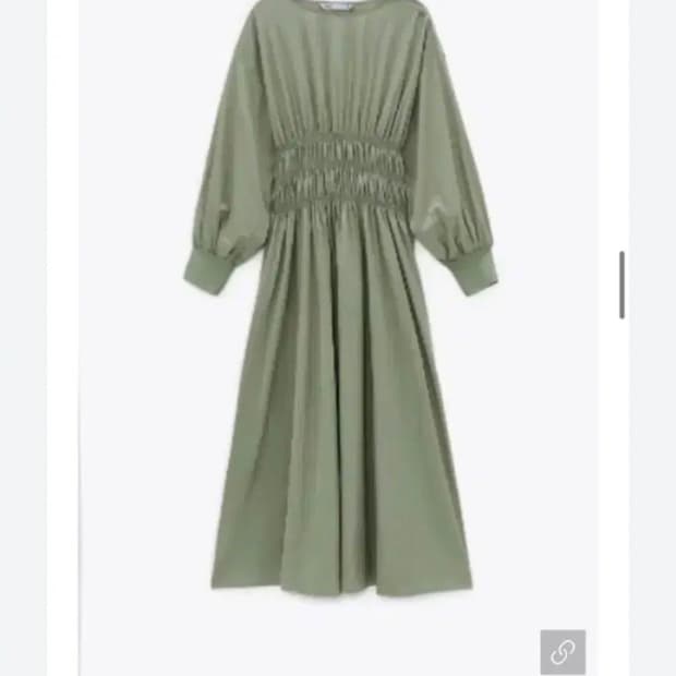 자라(Zara) 엘라스틱 셔링 미디 원피스