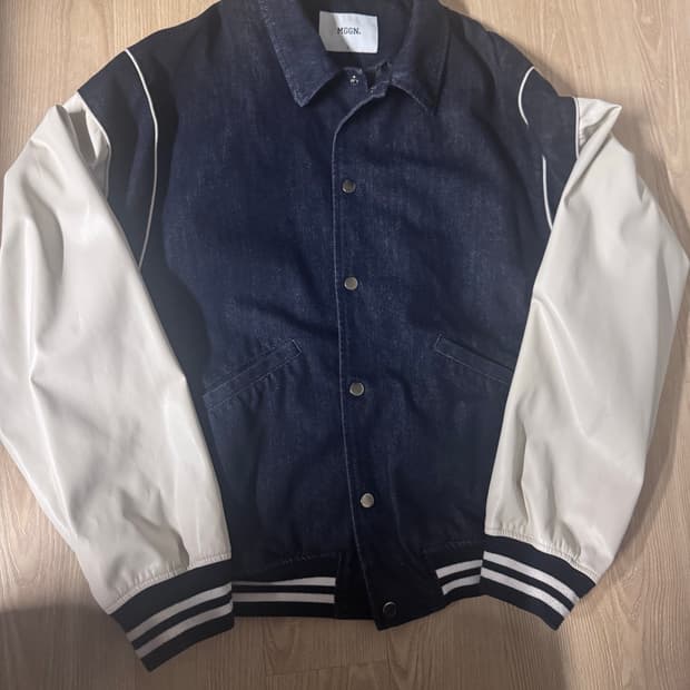 데님 바시티 자켓