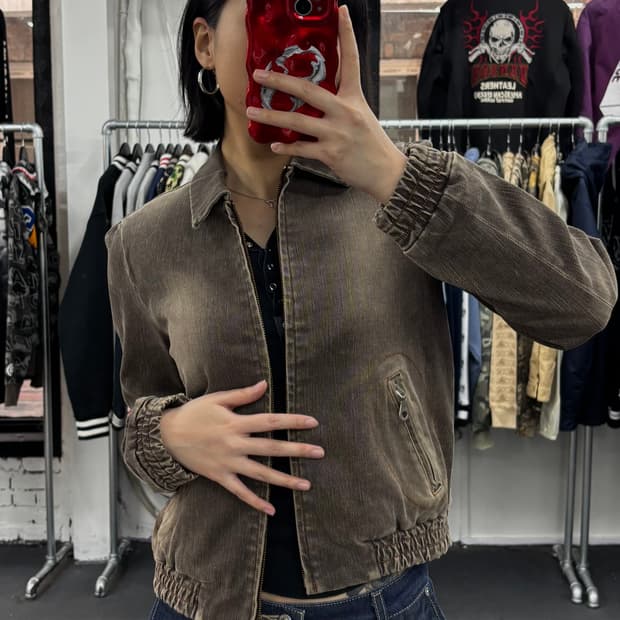 마리떼 프랑소와 저버 90s 브라운 데님 자켓