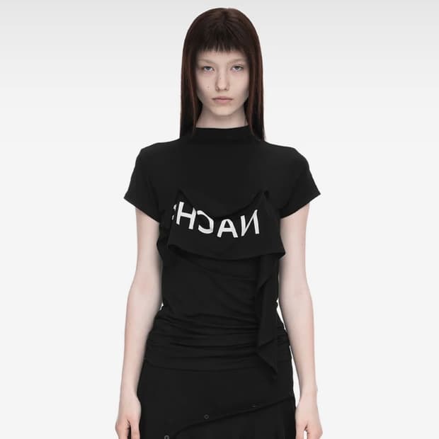 나체 2-WAY PRINTED SLIM T-SHIRT