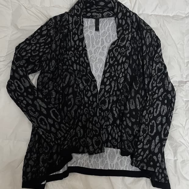 Vintage 레오파드 호피 니트가디건