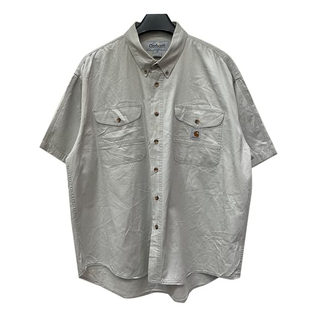 칼하트 리메이크 아이보리 반팔 워크 셔츠 XL~2XL