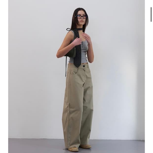 엘씨디씨티엠 strap detail wide trousers M사이즈